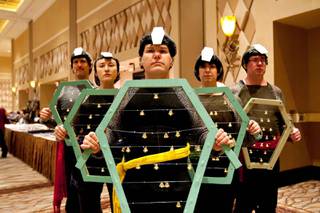 A Vulcan Wedding Band is seen attending the Official Star Trek Convention at the Rio in Las Vegas on Saturday, Aug. 10, 2013.